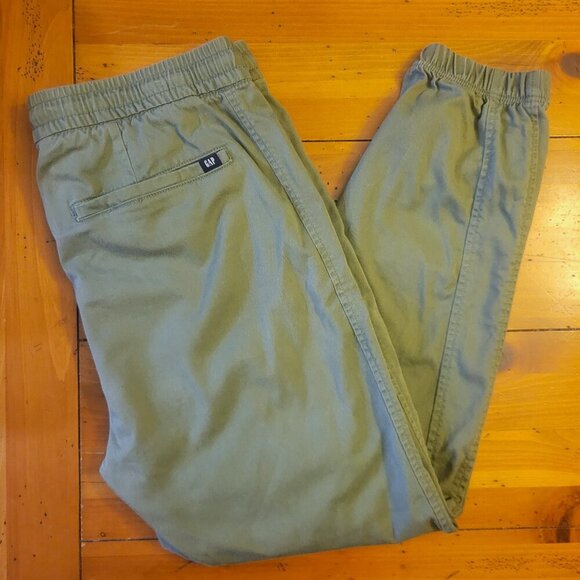 GAP Women's Cotton Twill Elastic Waist Jogger (Lt. Olive) - Size M - Picture 5 of 10